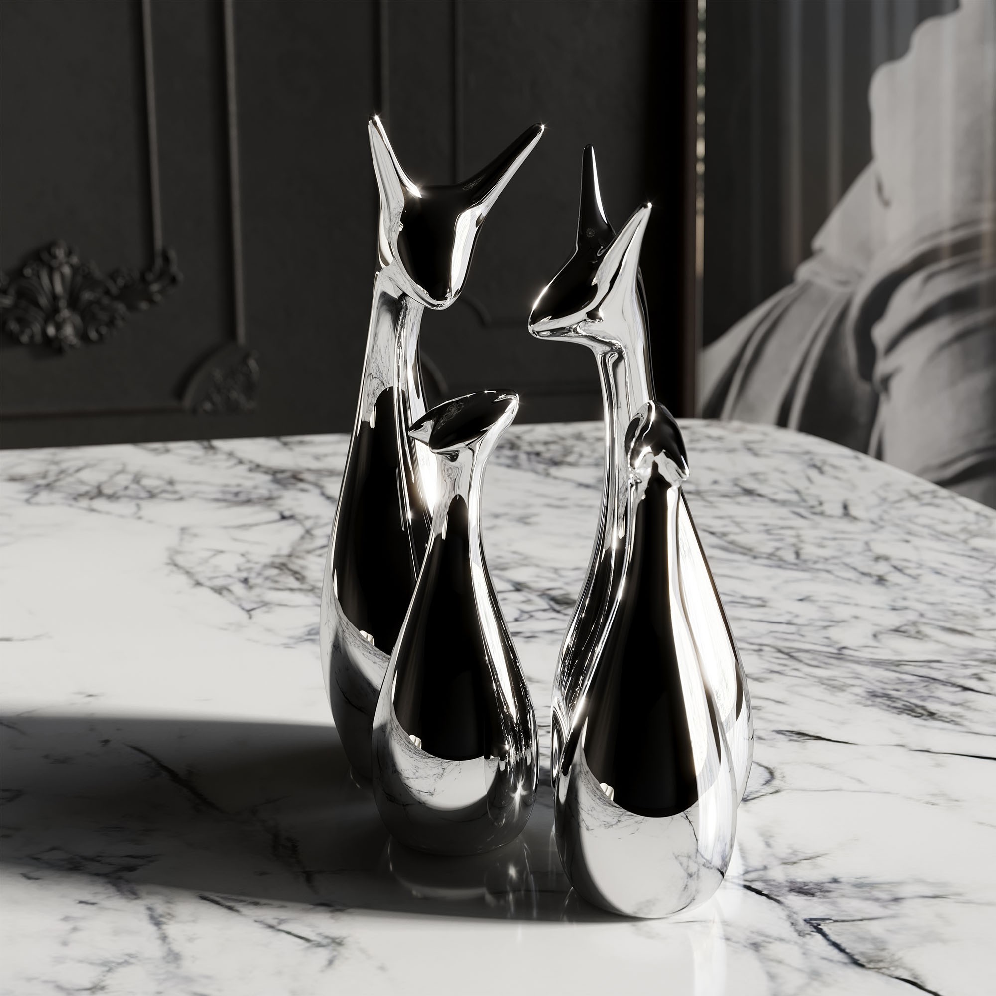 Giulia Grillo ORN36 Silver-plated deer-Four D