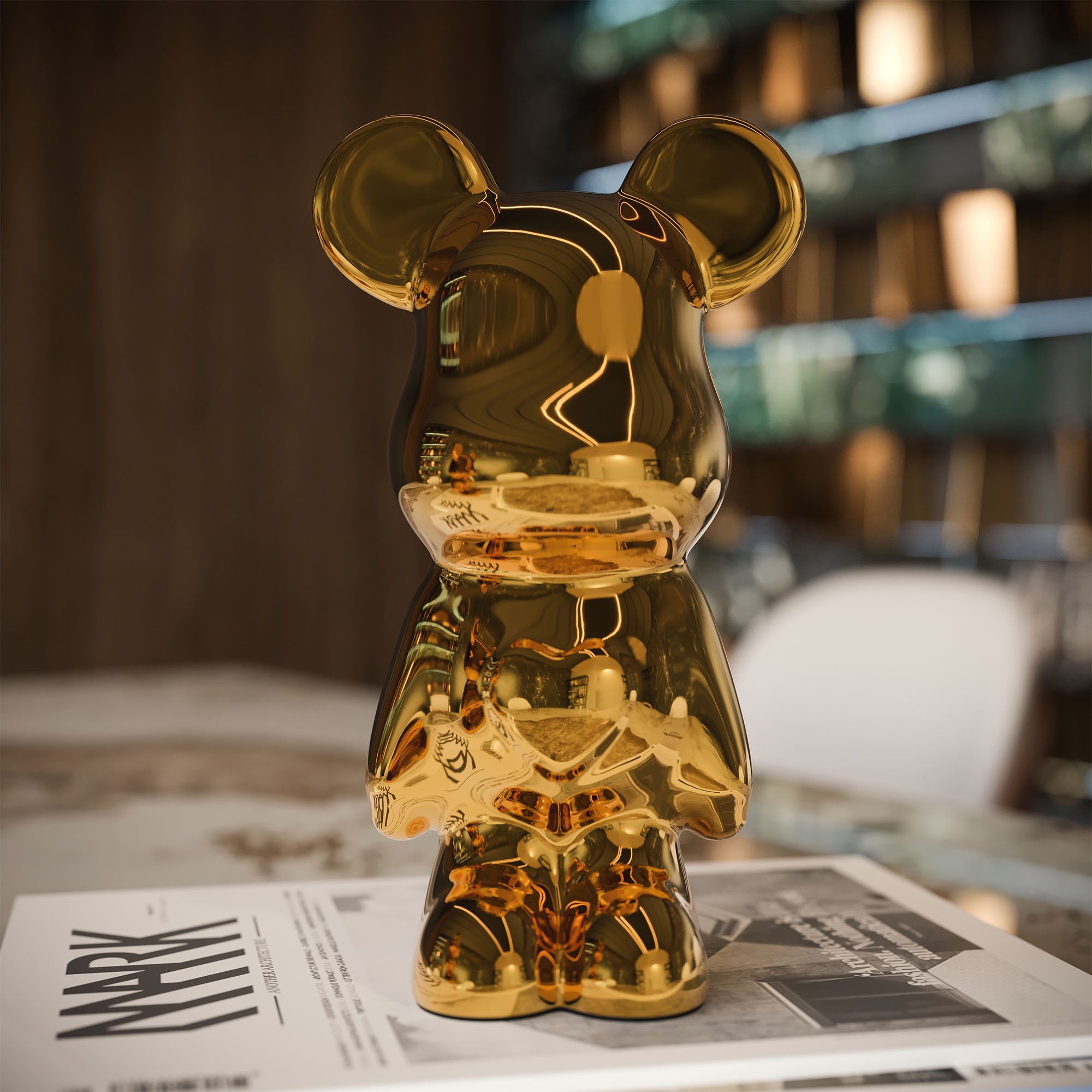 Giulia Grillo Love Bear Design Ornament - Gold Edition