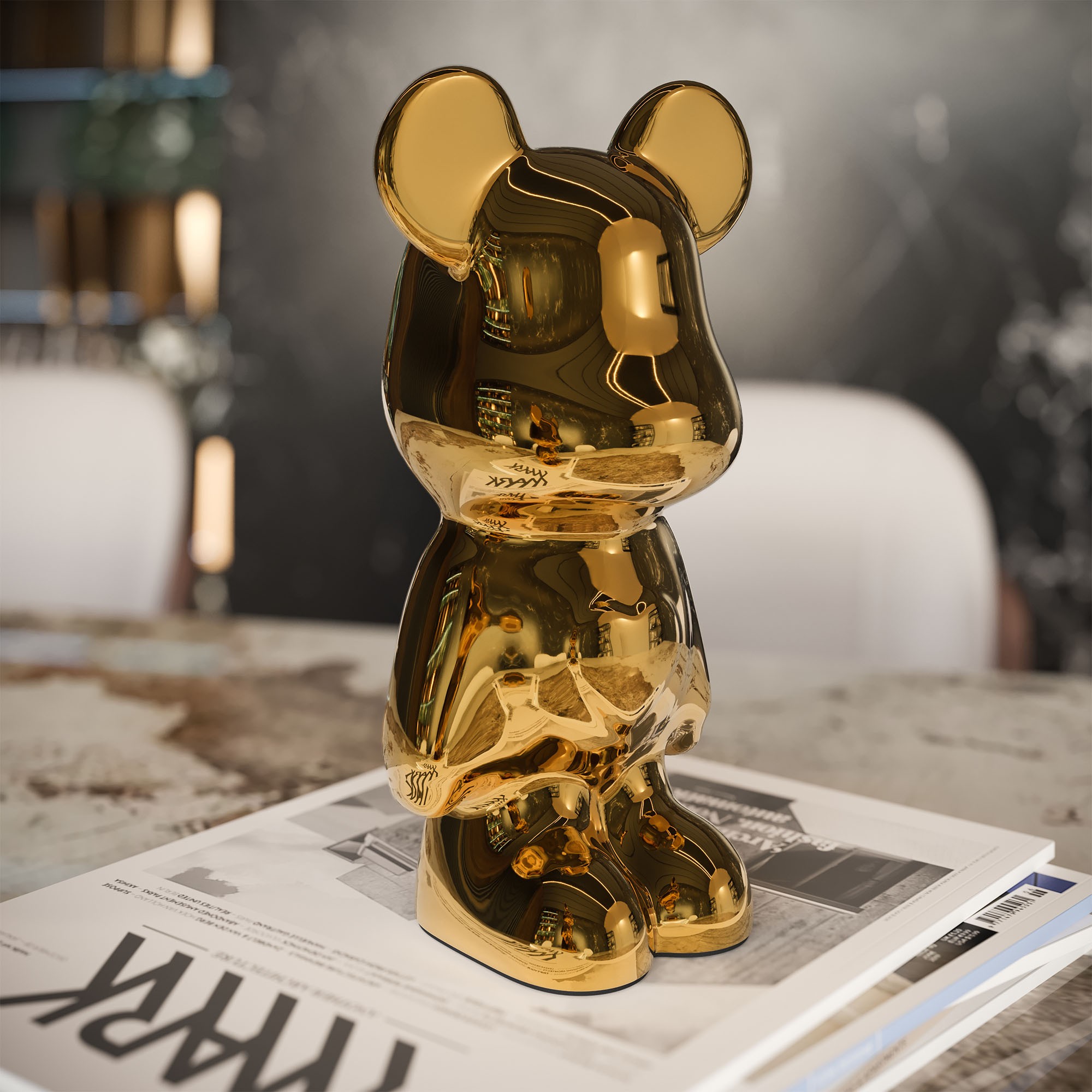 Giulia Grillo Love Bear Design Ornament - Gold Edition