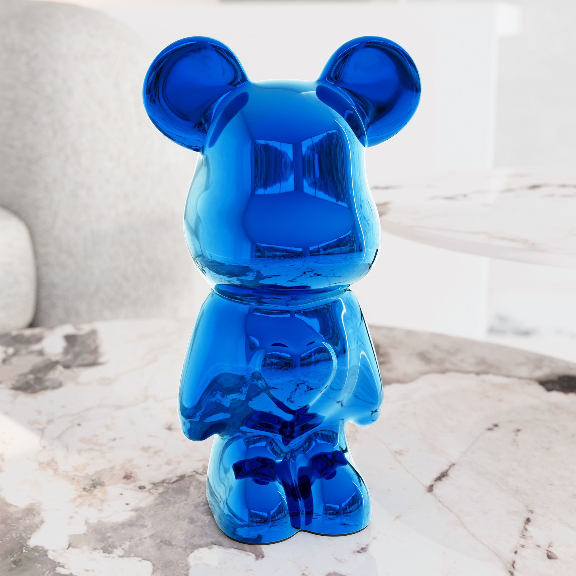 Giulia Grillo ORN61 Love Violence Bear decoration blue D