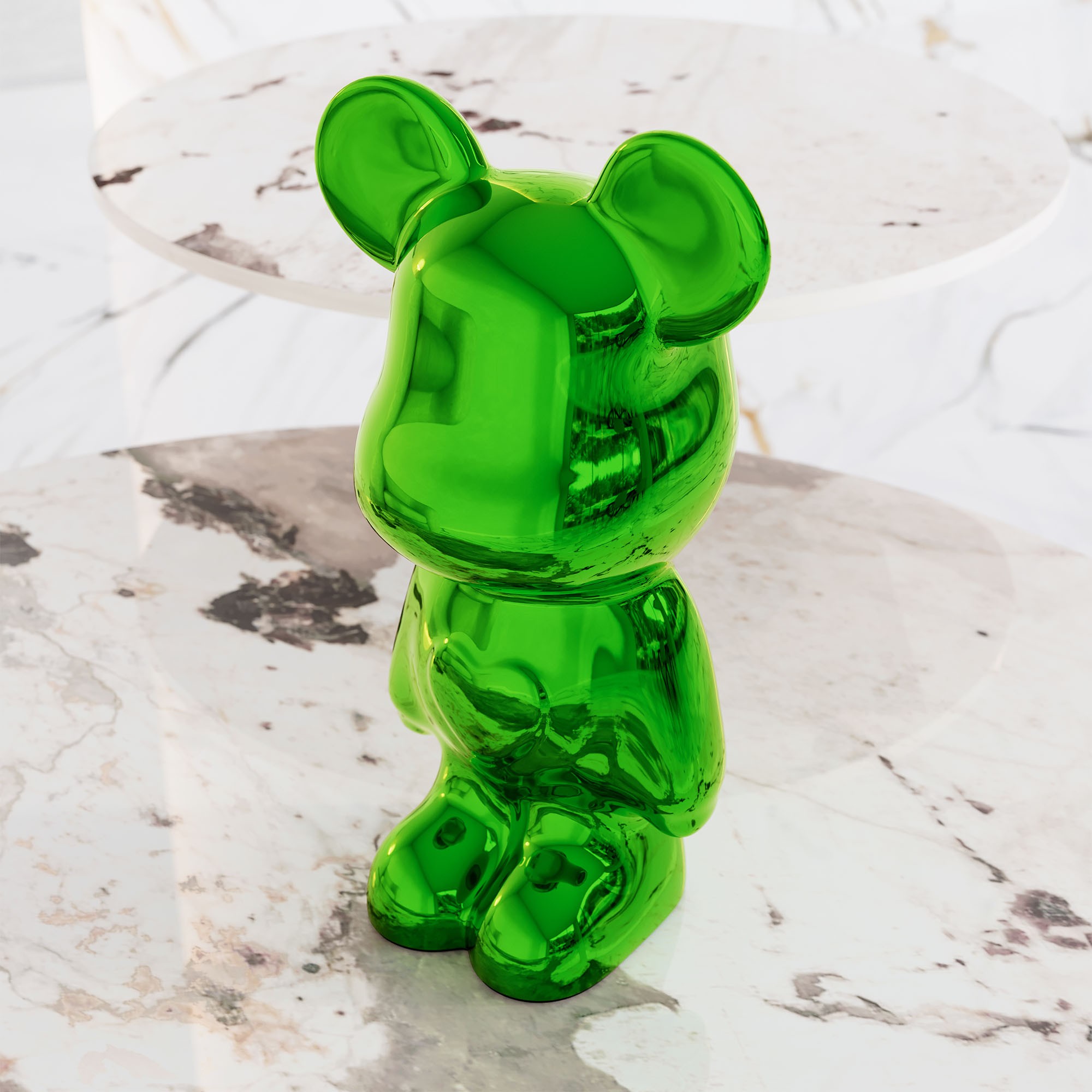 Giulia Grillo ORN60 Love Violence Bear decoration green D