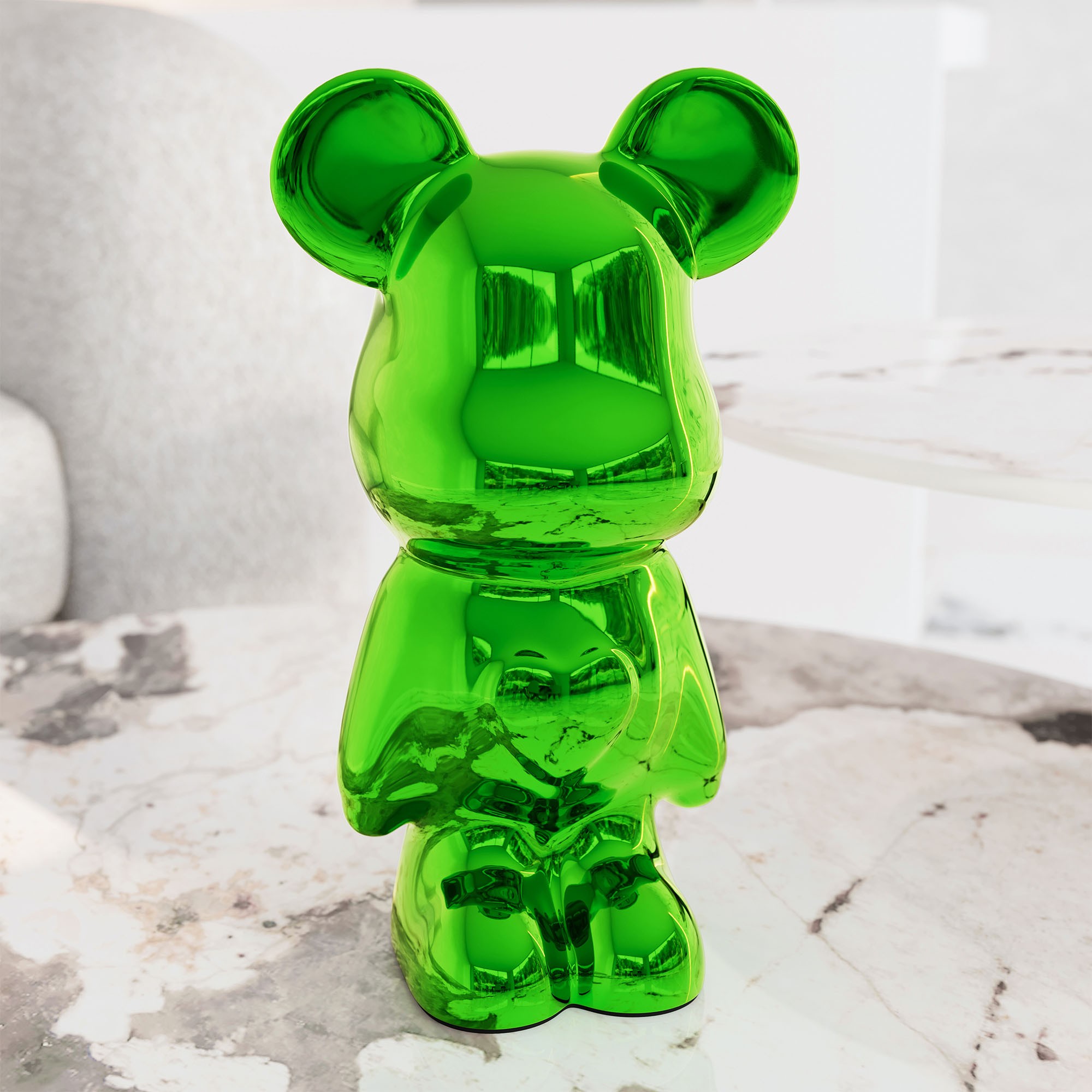 Giulia Grillo ORN60 Love Violence Bear decoration green D