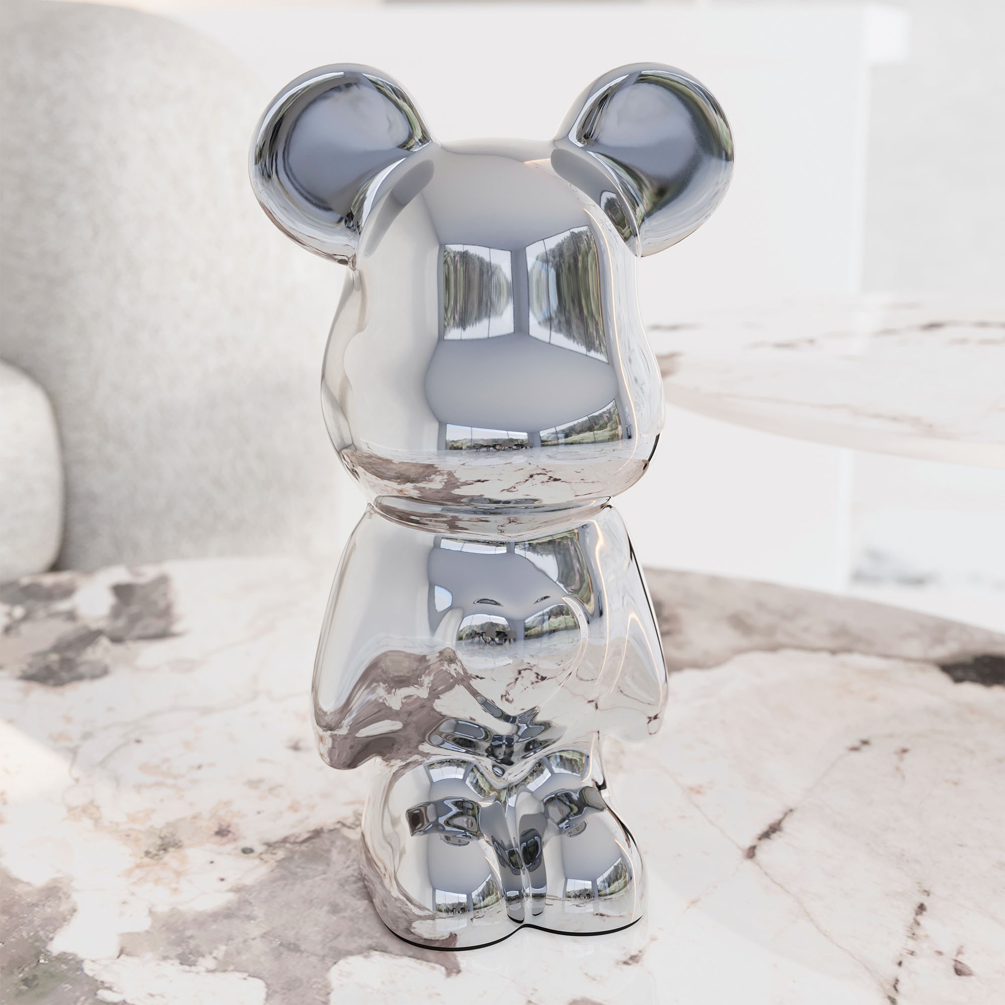 Giulia Grillo Love Bear Design Ornament - Silver Edition