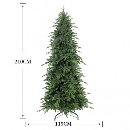 Realistic Christmas Tree Slim Green Fir Magic Box 210cm