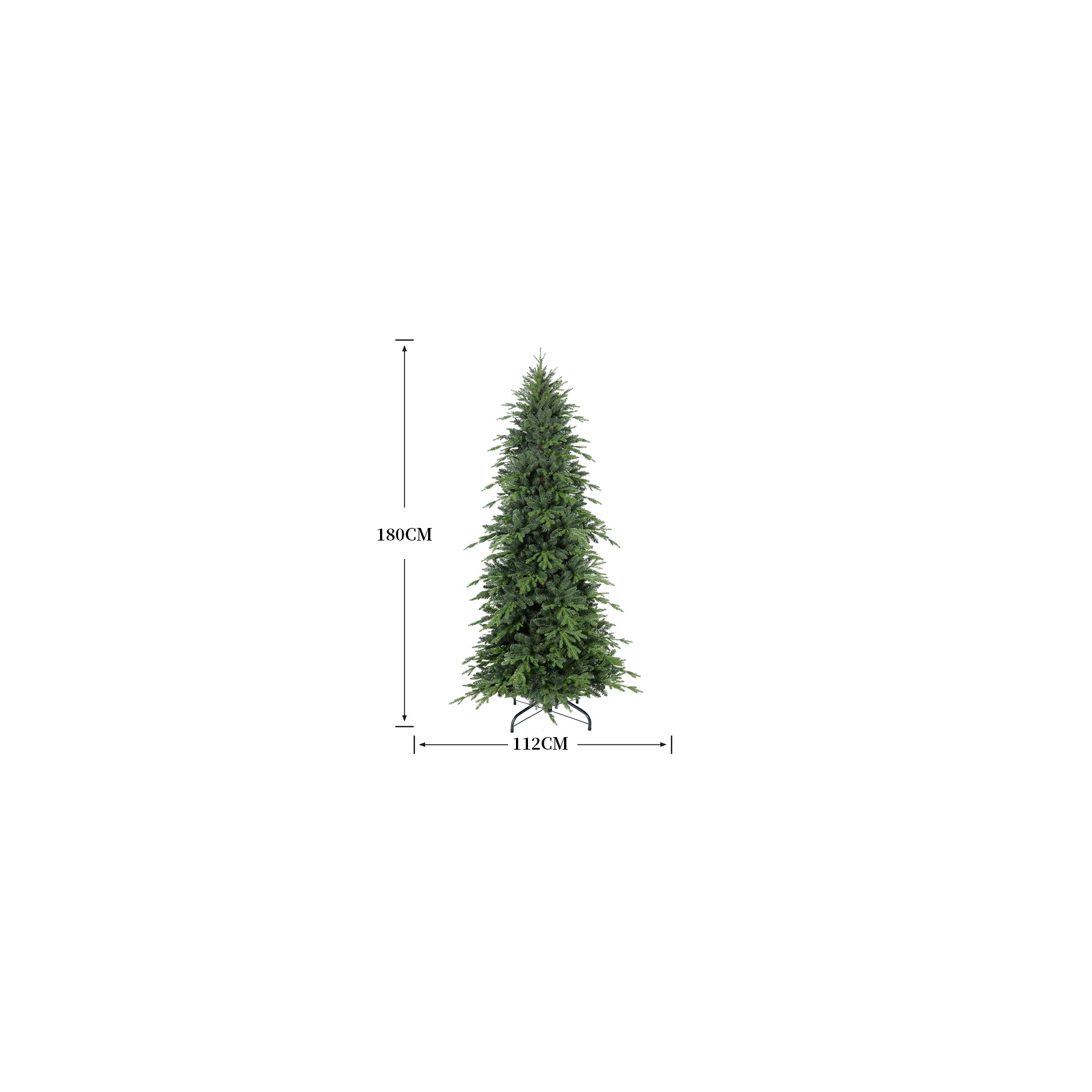 Giulia Grillo Realistic Christmas Tree Slim Green Fir Magic Box 180cm