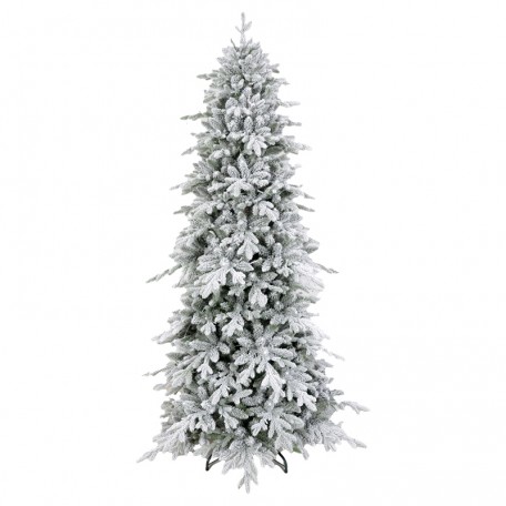 Albero di natale Realistico Slim Innevato Abete Chiome Innevate 180cm