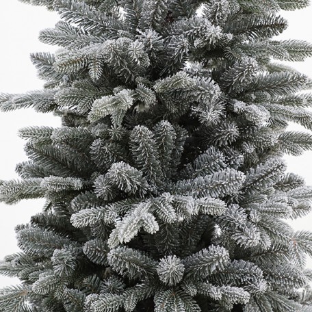 Albero di natale Realistico Slim Innevato Abete Chiome Innevate 210cm