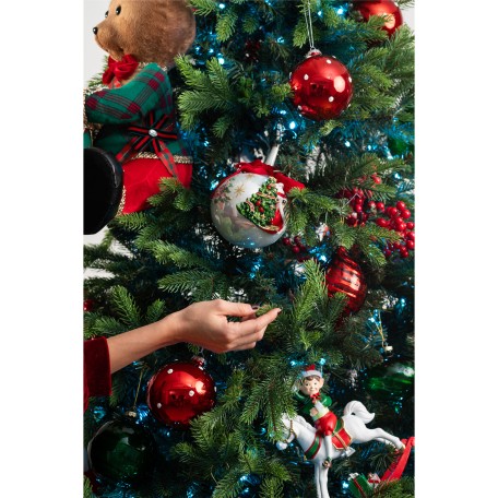 Sapin de Noël réaliste avec lumières RVB colorées intégrées 180 cm 310 LED Mille et un sapins