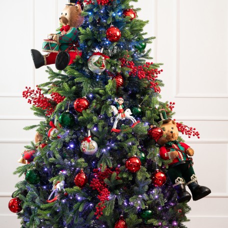 Albero di Natale Realistico Con luci Incorporate Colorate RGB 210cm 490 LED Mille e un Abete