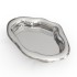 ORN78 ins Texture Creative plate Fruit plate irregular shape large - silver plated D