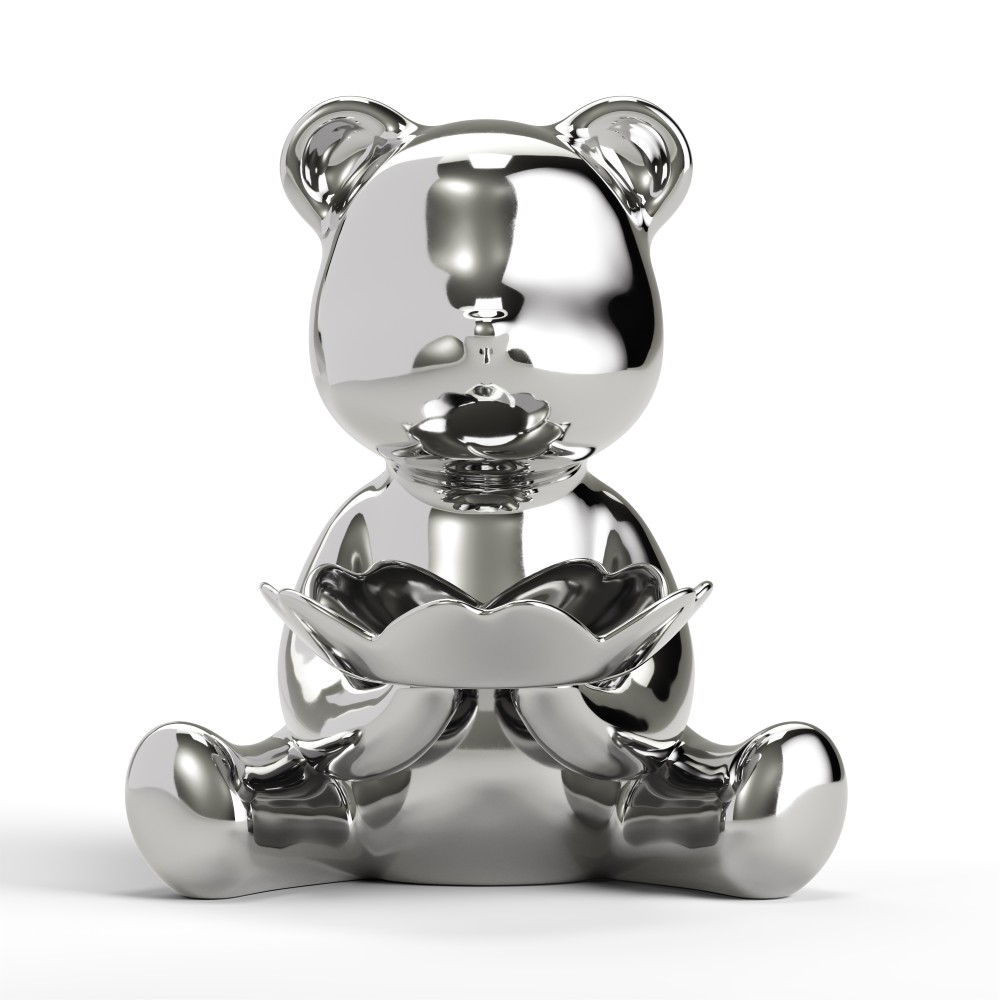 Giulia Grillo ORN43 Bright Bear ornament - Silver plated D