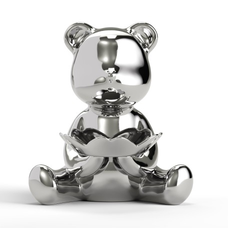 ORN43 Bright Bear ornament - Silver plated D