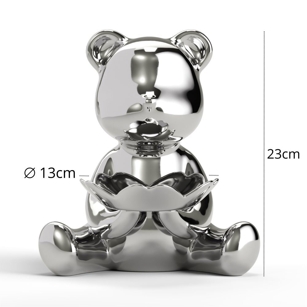 Giulia Grillo ORN43 Bright Bear ornament - Silver plated D