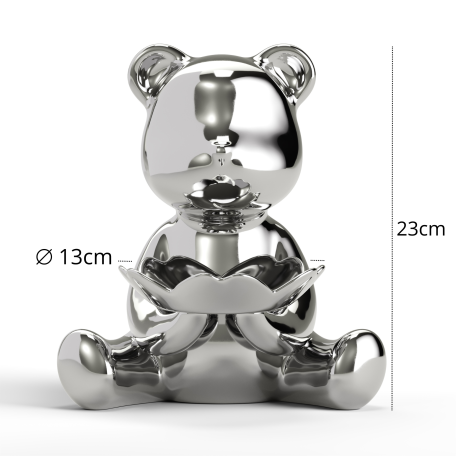 ORN43 Bright Bear ornament - Silver plated D