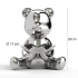 ORN45 Bright light Bear ornament silver plated medium number D